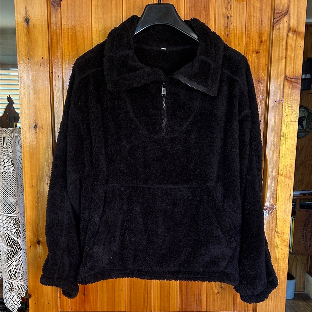 Cozy Black Fleece Pullover
